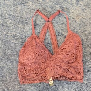 Lucky Brand Eggplant Purple Lace Racerback Bralette